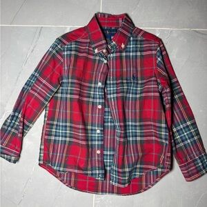 Polo Ralph Lauren Red and Blue Plaid Kids Shirt